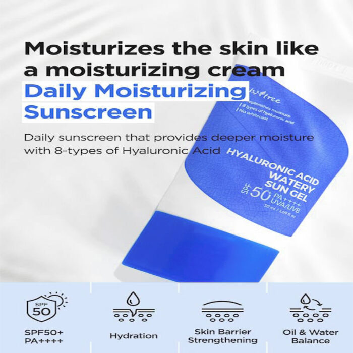 Isntree Hyaluronic Acid Watery Sun Gel Soml 3 fashionskincarebd Fashion Skincare BD