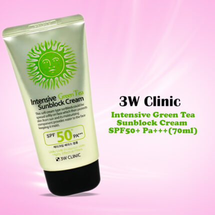 3W Clinic Intensive Green Tea Sunblock Cream SPF 50+PA+++