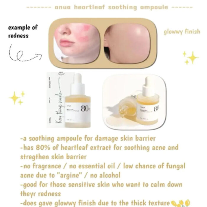 ANUA Heartleaf 80 Soothing Ampoule 10m 2 Fashion Skincare BD