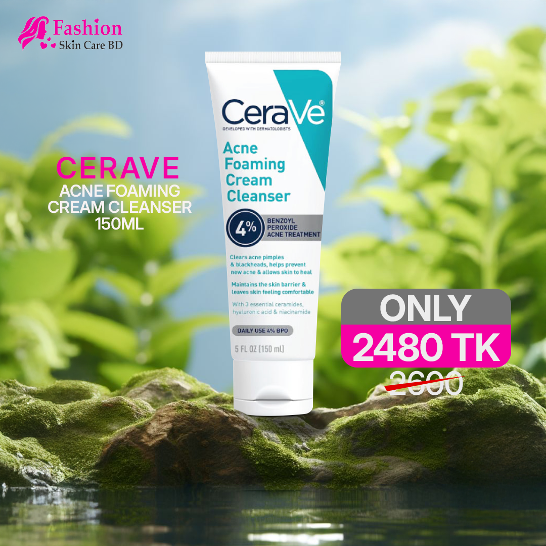 CeraVe-Acne-Foaming-Cream-Cleanser-GÇô-150ml CeraVe Acne Foaming Cream Cleanser – 150ml - Image 1