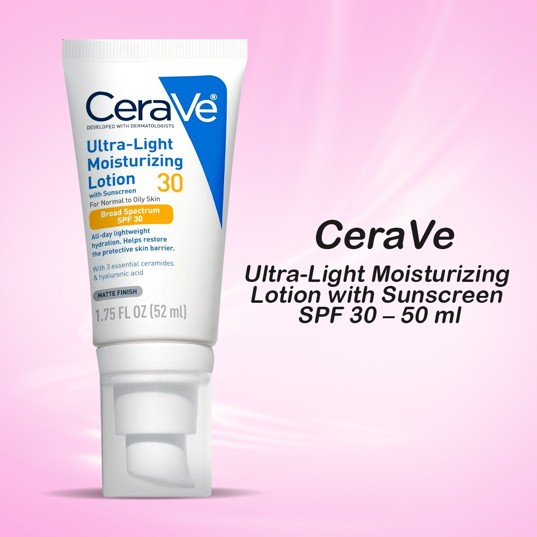 Cerave Ultra-Light Moisturizing Lotion with Sunscreen SPF 30 – 50 ml Cerave Ultra-Light Moisturizing Lotion with Sunscreen SPF 30 – 50 ml - Image 1