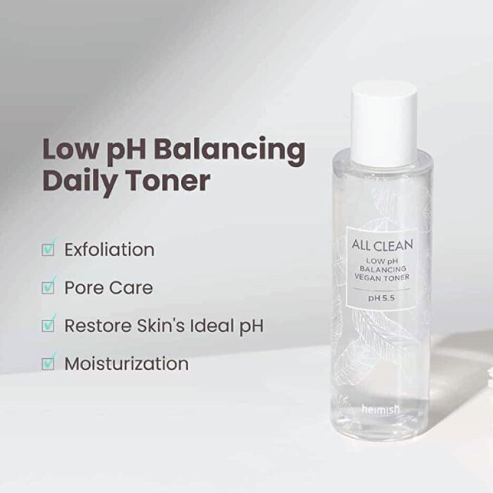 Heimish All Clean Low pH Balancing Vegan Toner 150ml 3 1 Fashion Skincare BD