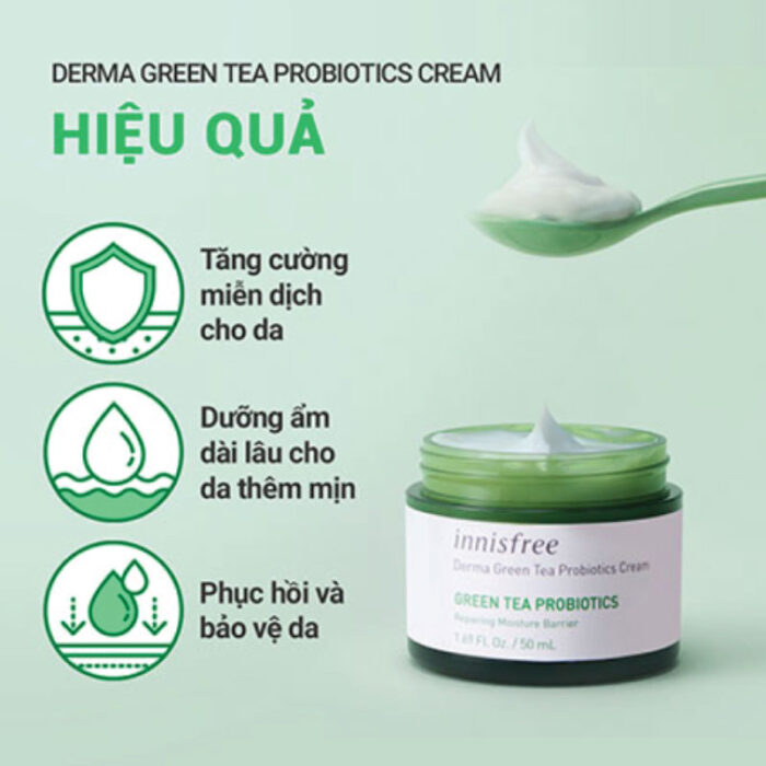 Innisfree Derma Green Tea Probiotics Cream 50mL 1 Fashion Skincare BD