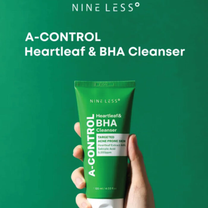 Nine Less A Control Heartleaf BHA Cleanser 120ml 2 Fashion Skincare BD