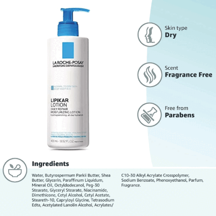 La Roche Posay Lipikar Body Lotion For Normal To Dry Skin 400ml 2 Fashion Skincare BD