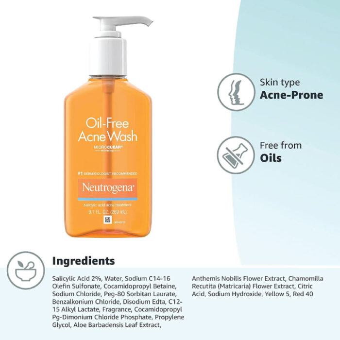 Neutrogena Oil Free Acne Wash – 269ml 3 Fashion Skincare BD