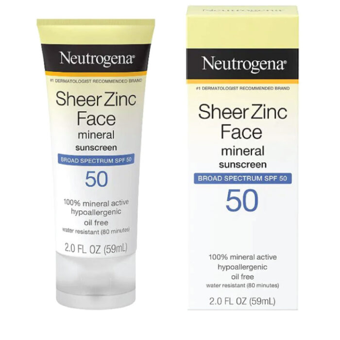 Neutrogena Sheer Zinc Mineral Face Sunscreen Lotion with Broad Spectrum SPF 50 – 88ml 2 Fashion Skincare BD