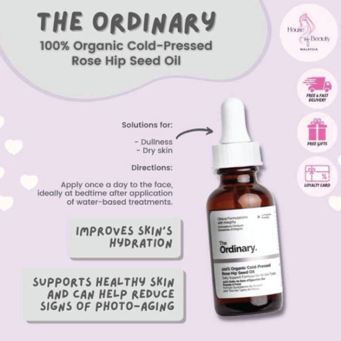 The Ordinary 100 Organic Cold Pressed Rose Hip Seed Oil 30ml 3 Fashion Skincare BD