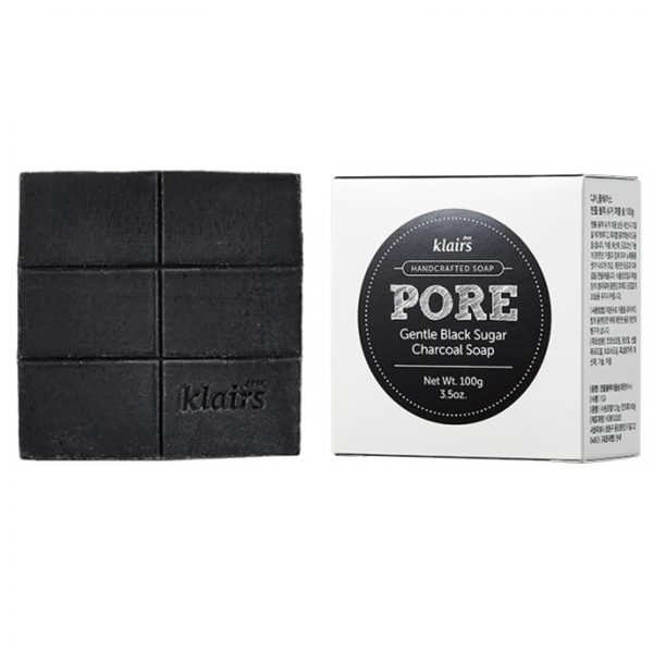 Black-Charcoal-Soap-600x600 KLAIRS Gentle Black Sugar Charcoal Soap 100g - Image 1