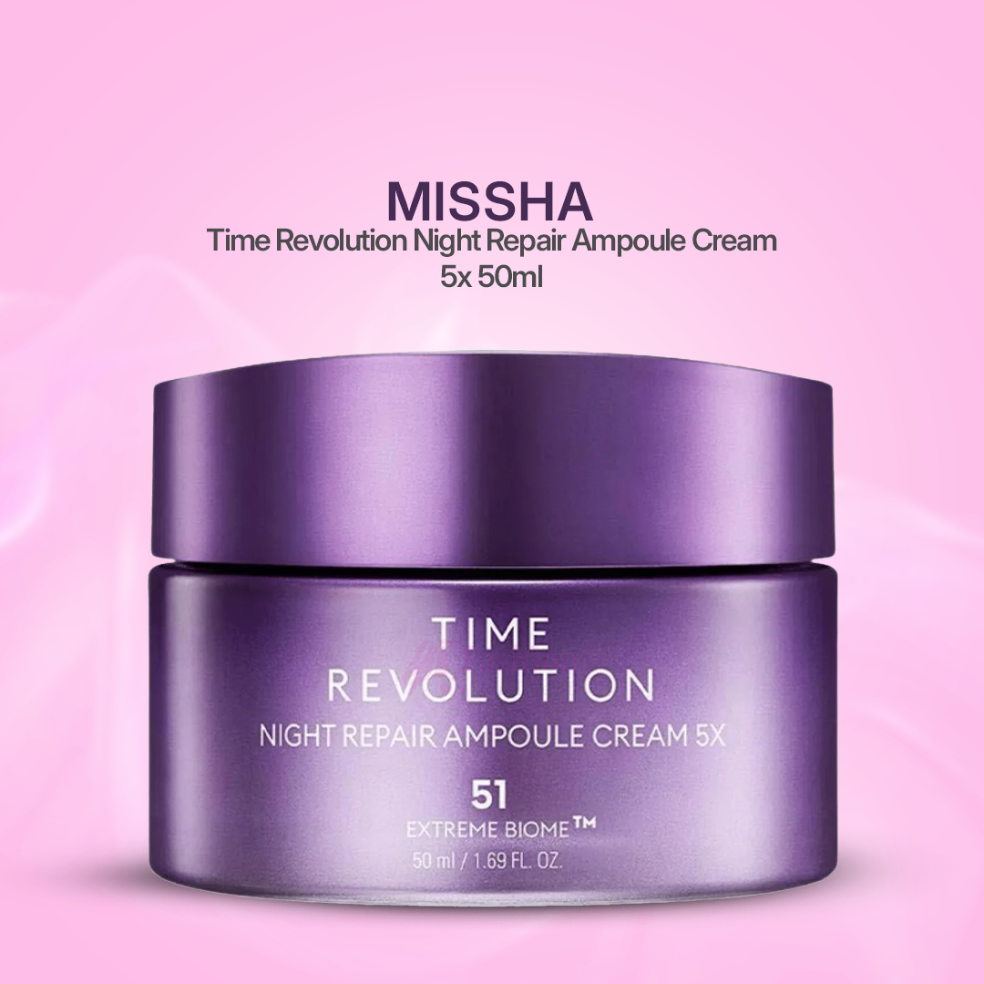 Missha-Time-Revolution-Night-Repair-Ampoule-Cream-5x-50ml Missha Time Revolution Night Repair Ampoule Cream 5x 50ml - Image 1