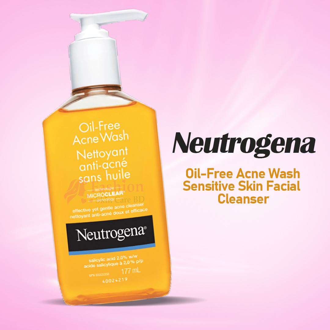 Neutrogena Oil-Free Acne Wash Sensitive Skin Facial Cleanser Neutrogena Oil-Free Acne Wash Facial Cleanser 177ml - Image 1
